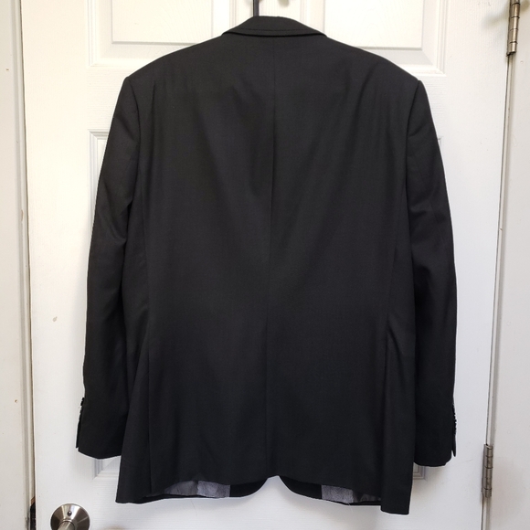 Cedarwood State Dark Gray Slim Fit Two Button Blazer Suit Jacket - Picture 5 of 8